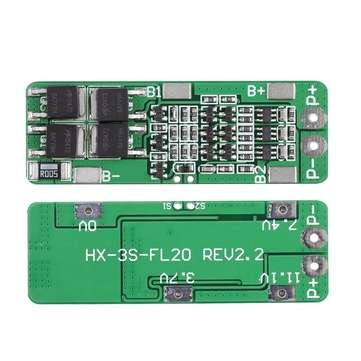 HX-3S-FL20 3S 12V 12.6V 15A Li-ion Li Battery 18650 Charger Protection Board with Overcharge and Ove