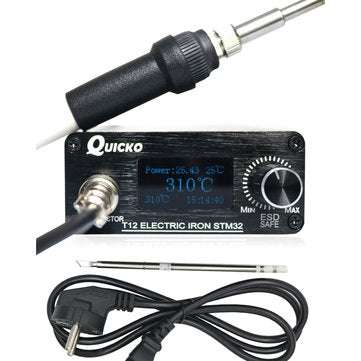 QUICKO STM32-OLED 1.3 Size T12 DIY Soldering Station T12-K Solder Iron Tips with Russian Korean Engl