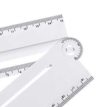 Multifunctional Angle Gauge Adjustable DIY Angle Ruler Protractor Math Geometry Drawing Ruler