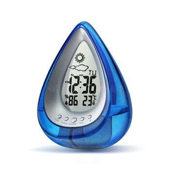 LT-130 Water Power Digital Alarm Clock Home Confort Eco-Friendly Hydrodynamic Weat... (COLOR.: BLUE)