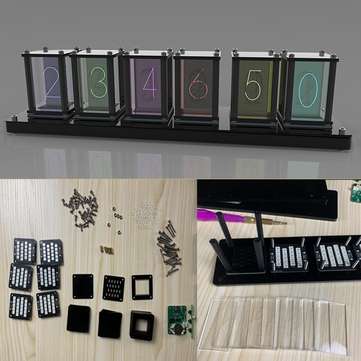 Geekcreit Pseudo Glow Tube Clock DIY Kit Luminous Electronic Clock Creative Personality DIY Art De