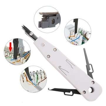 Handskit Network Cable Pliers Screwdriver Wire Stripper Tool Set with Cable Tester Spring Clamp Plie