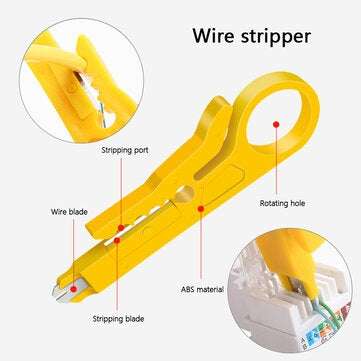 Handskit Network Cable Pliers Screwdriver Wire Stripper Tool Set with Cable Tester Spring Clamp Plie