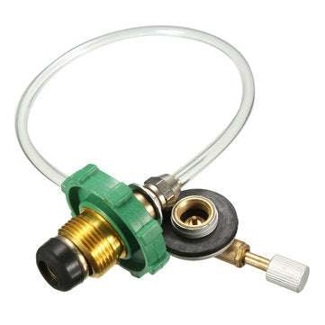 Outdoor Camping LP Gas Propane Refill Flat Cylinder Tank Coupler Adapter Valve