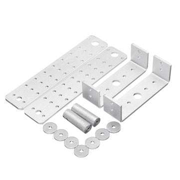 Mini T100 9V Aluminum Alloy Silver Smart Crawler Chassis Car Kit 5KG Max Load with Motors