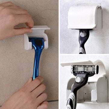 Honana Shaver Suction Cup Razor Rack Bathroom Sticky Razor Holder Shaver Hanging Storage Rack