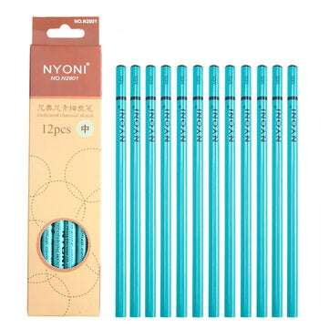 NYONI N-2801 12pcs/box Drawing Charcoal Pencil Set Soft Medium Hard Painting Set ... (TYPE: NETURAL)