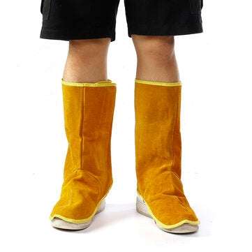 Gardening Cowhide Leather Welder Feet Shoe Cover Protection Men Women Unisex