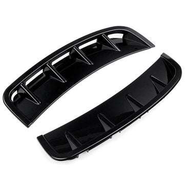 Front Bumper Side Air Vent Splitter Spoiler Canard For Mercedes A Class W177 ... (COLOR: GLOSSBLACK)