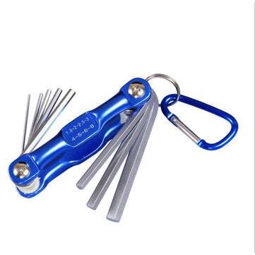 Folding Hex Wrench Metal Metric Allen Wrench set Hexagonal Scre... (TYPE: FLATHEADINSIDEPLUMBLOSSOM)