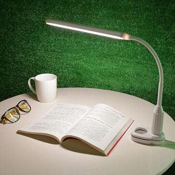 Foldable LED Table Lamp Clip On Eye-Caring Dimmable Touch Table Lamp Stepless Dimming with Memory Fu
