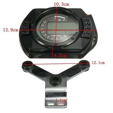 Motorcycle KMH LCD Digital Odometer Speedometer Tachometer With 7 Colors Background