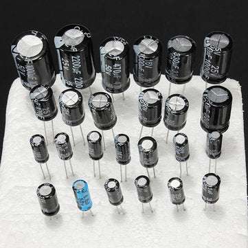 Geekcreit 1uF-2200uF 625pcs 25 Values Electrolytic Capacitor Assorted Kit Set