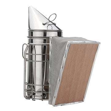 Galvanized Sheet Bee Hive Smoker with Heat Shield Beekeeping Equipment