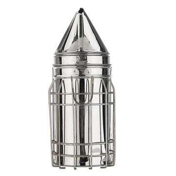 Galvanized Sheet Bee Hive Smoker with Heat Shield Beekeeping Equipment