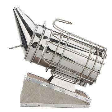 Galvanized Sheet Bee Hive Smoker with Heat Shield Beekeeping Equipment