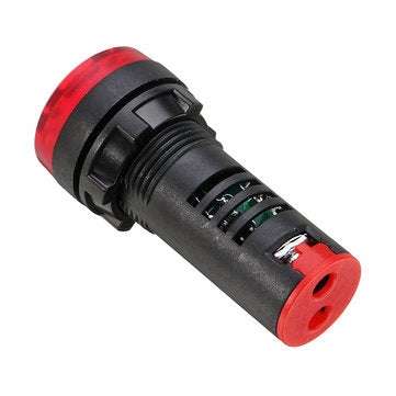 Machifit AD16-22SM AC 220V 22mm Indicator Light Signal Lamp Flash Buzzer Red