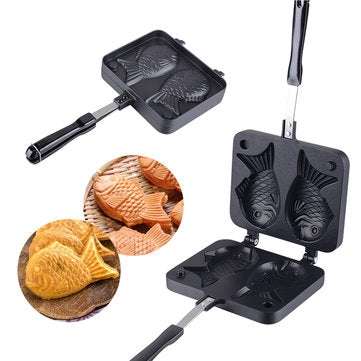 Non-stick Taiyaki Fish Shaped Waffle Frying Pan Maker Home Food Cooking Baking Mold Waffle Maker