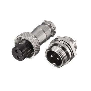 Excellway GX12 2Pin Aviation Plug Male/Female 12mm Wire Panel Connector Adapter