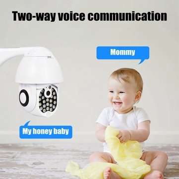 GUUDGO 21 LED IP Camera 8X Zoom WiFi Dome Surveillance Camera Full Color Night Vision IP66 Waterproo
