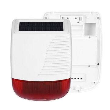 EARYKONG 433MHz Wireless Sound Alarm Outdoor Waterproof Solar Power Light Sound Siren For GSM Alarm