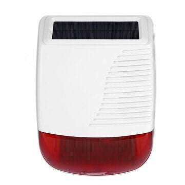 EARYKONG 433MHz Wireless Sound Alarm Outdoor Waterproof Solar Power Light Sound Siren For GSM Alarm