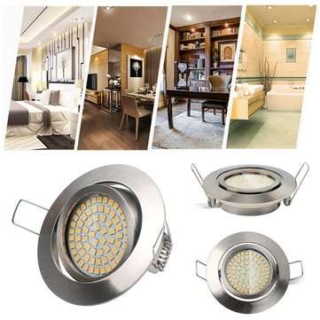 LUSTREON 5W 64 LED 490lm Round Recessed Ceiling Down Light Dimmable Spotlight AC2... (COLOR.: WHITE)