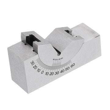 Machifit Adjustable Angle Gauge V-block Angle Grinder KP25 0-60 Degree Precision Angle Plate Block f
