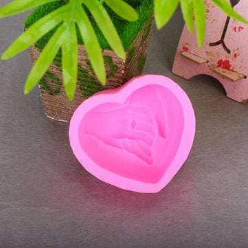 Heart Wedding Silicone Soap Bar Mold Candle Mold DIY Craft Plaster Resin Mould
