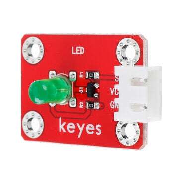 Keyes Brick Green LED Green Light Module (Pad hole) Anti-reverse Plug White Terminal Digital Signal
