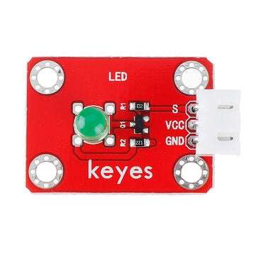 Keyes Brick Green LED Green Light Module (Pad hole) Anti-reverse Plug White Terminal Digital Signal