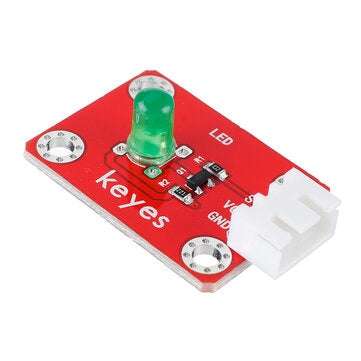 Keyes Brick Green LED Green Light Module (Pad hole) Anti-reverse Plug White Terminal Digital Signal