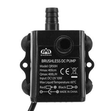 Machifit QR50H DC 12V 4M Water Pump 10W 400L/H Flow Rate Brushless Motor Submersible Pump