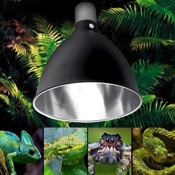 E27 Ceramic Heat UV UVB Lamp Light Holder Reptile Tortoise Lampshade with Switch (LENGTH: 14*10.8CM)