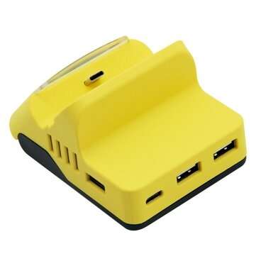 HS-SM029 Switch Host Portable Charging Base With 4 USB Holes HUB Charging Base (COLOR: YELLOW)