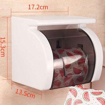 Honana Plastic Toilet Bathroom Tissue Paper Box Punch off Waterproof Paper Holders wit... (STYLE: 2)