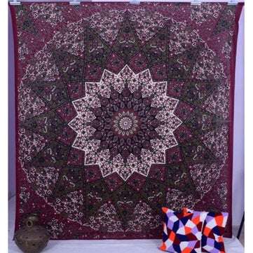Indian Star Tapestry Hippie Mandala Psychedelic Print Wall Hanging Tapestry Photographic Cloth Art H