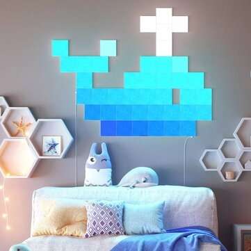 Nanoleaf Canvas 4Pack Wifi Smart LED Light Kit DIY Night Lamp Touch Voice APP Control 16 Million Col