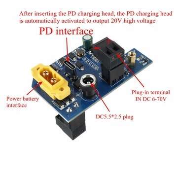 Multi-interface Power Input Fan Control Board for Power DIY Module 3 Speed Mode Adjustment 6-70VDC