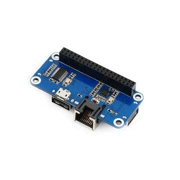 Ethernet/USB HUB HAT for Raspberry Pi 4/Zero W USB to Ethernet 1x RJ45 Ethernet Port  3x USB Ports