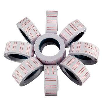New 10 Rolls Label Paper For MX 5500 Price Gun Labeller Paste Adhesive Supermarket