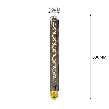 Lighting Designer AC220-240V 2700K 4W Dimmable T300 LED Incandescent Light Bulb Retro Smoky Gray Gla