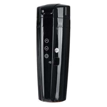 Electric Heating Water Cup Stainless Steel Travel Car LCD Display Coffee 400ML (COLOR: BLACK)