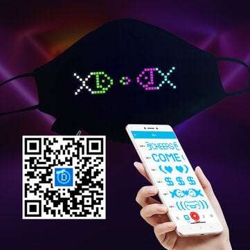 EL APP bluetooth Change Character Change Pattern Luminous Mask Charging LED Atmosphere Luminous Mask