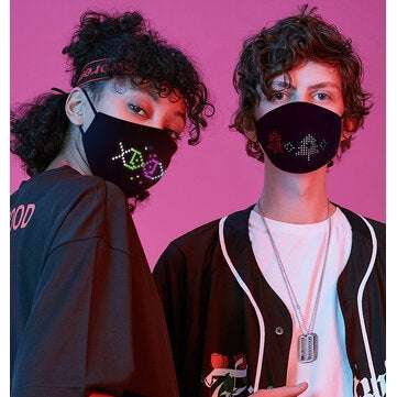 EL APP bluetooth Change Character Change Pattern Luminous Mask Charging LED Atmosphere Luminous Mask