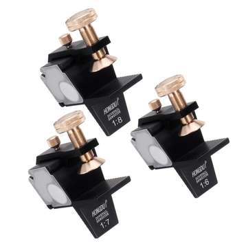 HONGDUI 3Pcs Aluminum Alloy Magnetic Dovetail Saw Guide Set 1:6 1:7 1:8 Joinery Cutting Guide Angle