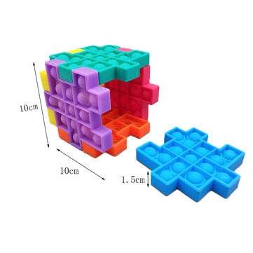 Fidget Relieve Stress Toys Pops it Cube Model Bubble Antistress Toy Adult Children Sensory Silicone