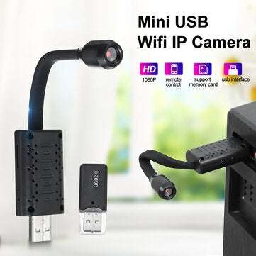 Minii USB Wifi 64GB IP Camera HD1080P Camera Home/Office Vision Motioon Detection (WIFI: WIFI)