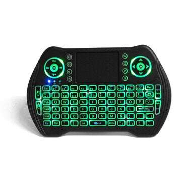 MT-10 2.4G Wireless Spanish Three Color Backlit Rechargeable Mini Keyboard Touchpad Air Mouse Airmou