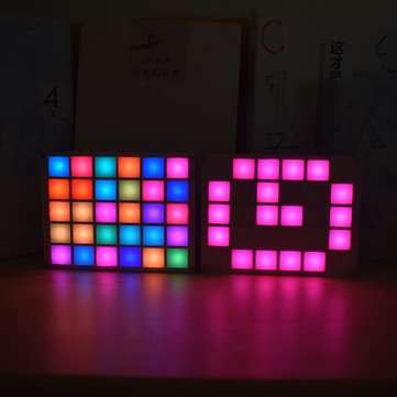 Geekcreit DIY Multi-function LED Cool Music Spectrum RGB Color Palette Clock Kit
